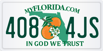FL license plate 4084JS
