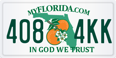 FL license plate 4084KK