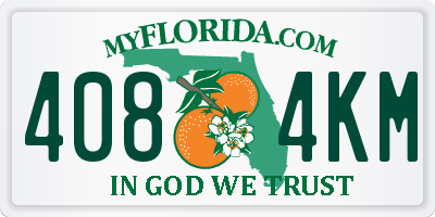 FL license plate 4084KM