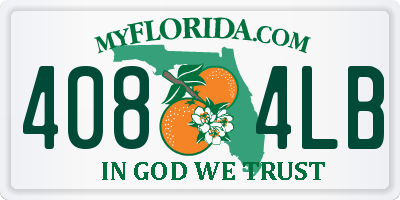 FL license plate 4084LB