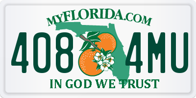 FL license plate 4084MU
