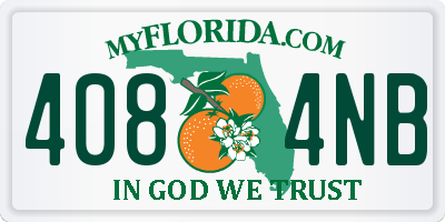FL license plate 4084NB