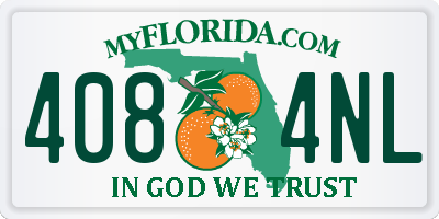 FL license plate 4084NL