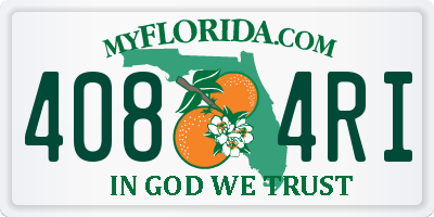 FL license plate 4084RI