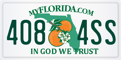 FL license plate 4084SS