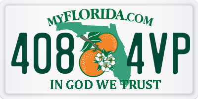 FL license plate 4084VP