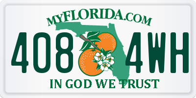 FL license plate 4084WH
