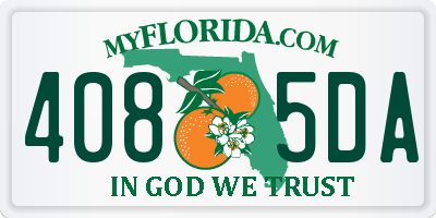 FL license plate 4085DA