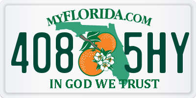 FL license plate 4085HY