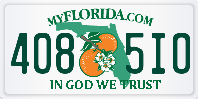 FL license plate 4085IO