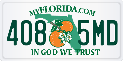 FL license plate 4085MD