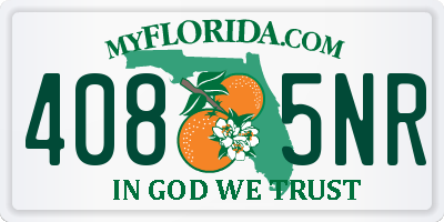 FL license plate 4085NR
