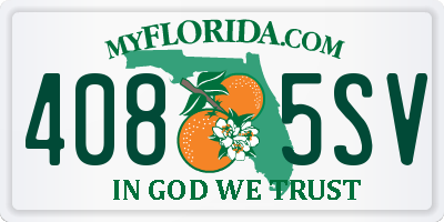 FL license plate 4085SV