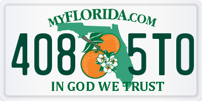 FL license plate 4085TO