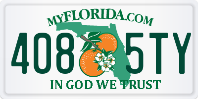 FL license plate 4085TY