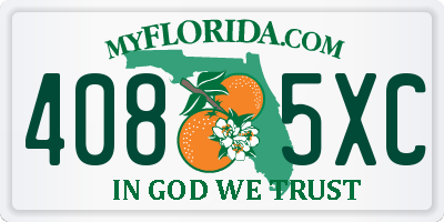 FL license plate 4085XC