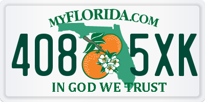 FL license plate 4085XK