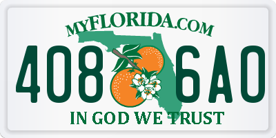 FL license plate 4086AO