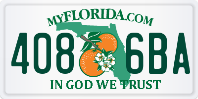 FL license plate 4086BA