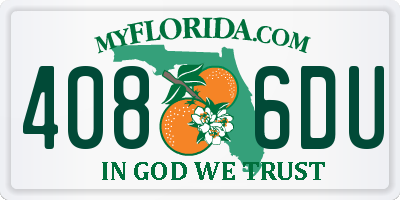 FL license plate 4086DU