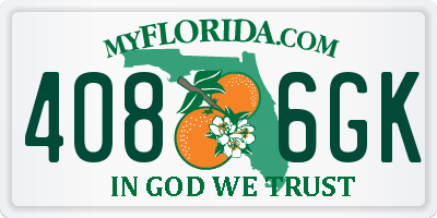 FL license plate 4086GK