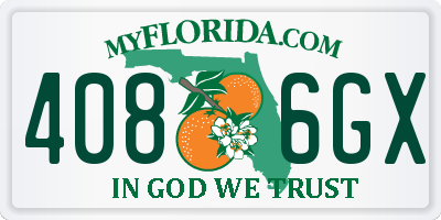 FL license plate 4086GX
