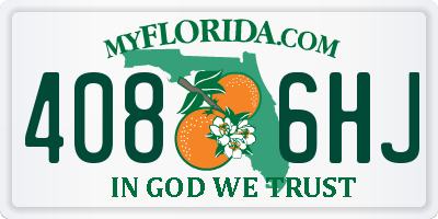 FL license plate 4086HJ