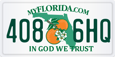 FL license plate 4086HQ