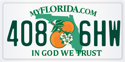 FL license plate 4086HW