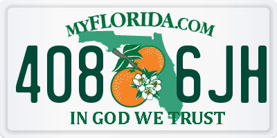 FL license plate 4086JH