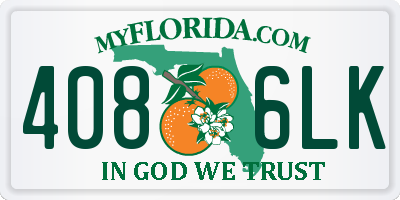 FL license plate 4086LK