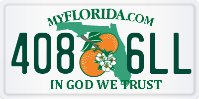 FL license plate 4086LL