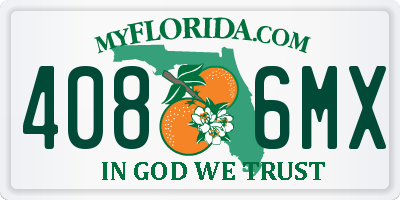 FL license plate 4086MX
