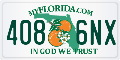 FL license plate 4086NX