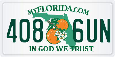 FL license plate 4086UN