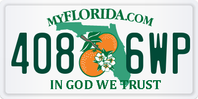 FL license plate 4086WP