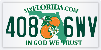 FL license plate 4086WV