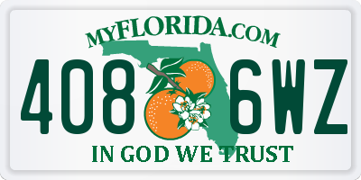 FL license plate 4086WZ