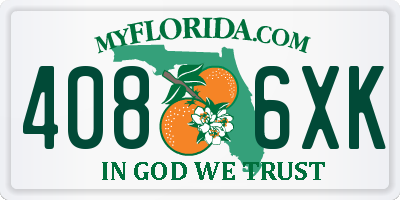 FL license plate 4086XK