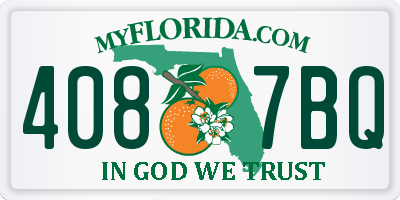 FL license plate 4087BQ