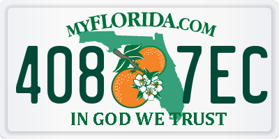FL license plate 4087EC