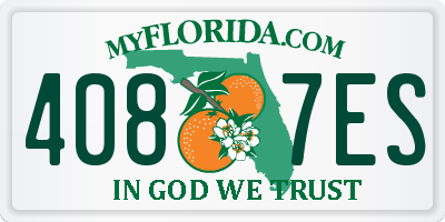 FL license plate 4087ES