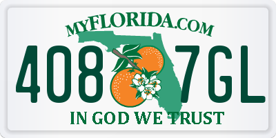 FL license plate 4087GL