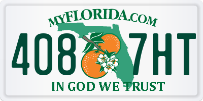 FL license plate 4087HT