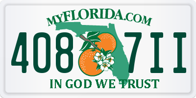 FL license plate 4087II