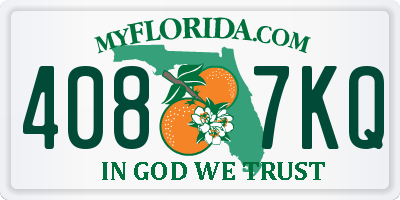 FL license plate 4087KQ