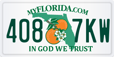 FL license plate 4087KW