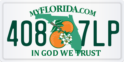 FL license plate 4087LP