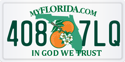 FL license plate 4087LQ