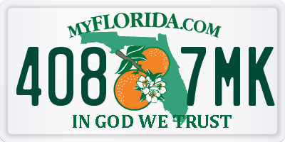 FL license plate 4087MK